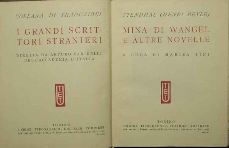 Mina di Wangel e altre novelle