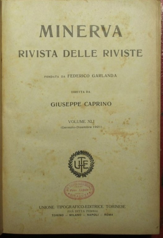 Minerva - Rivista delle riviste - 1921