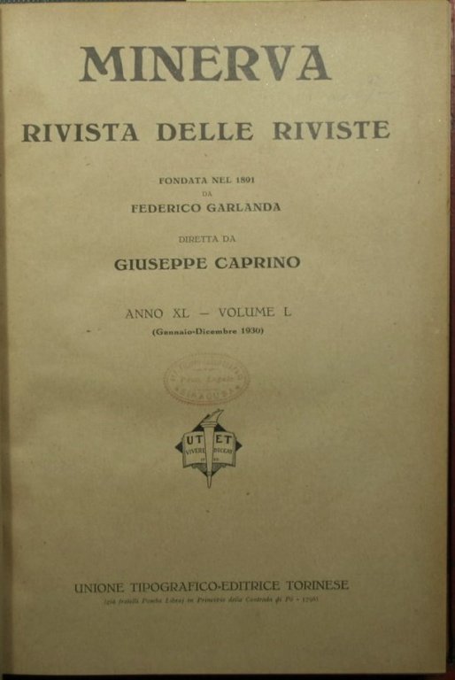 Minerva - Rivista delle riviste - 1930