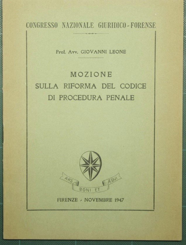 Mozione sulla riforma del codice di procedura penale