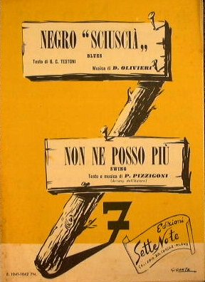Negro siuscià ( blues ) - Non ne posso più …