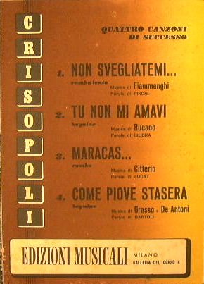 Non svegliatemi ( rumba lenta ) - Tu non mi …