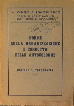 Norme sulla organizzazione e condotta delle autocolonne