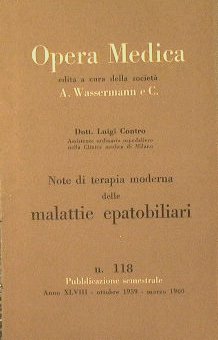 Note di terapia moderna delle malattie epatobiliari