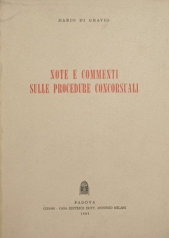 Note e commenti sulle procedure concorsuali