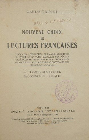 Nouveau choix de lectures francaises