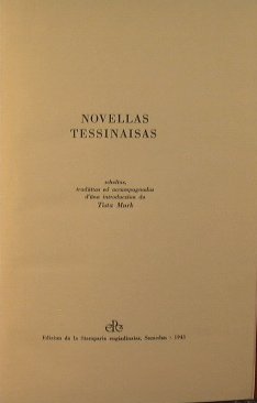 Novellas Tessinaisas