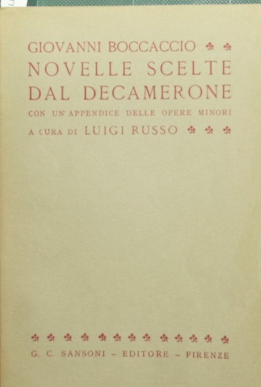 Novelle scelte dal Decamerone