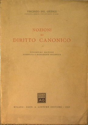 Nozioni di diritto canonico