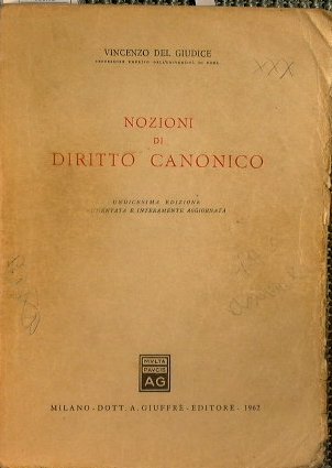 Nozioni di diritto canonico