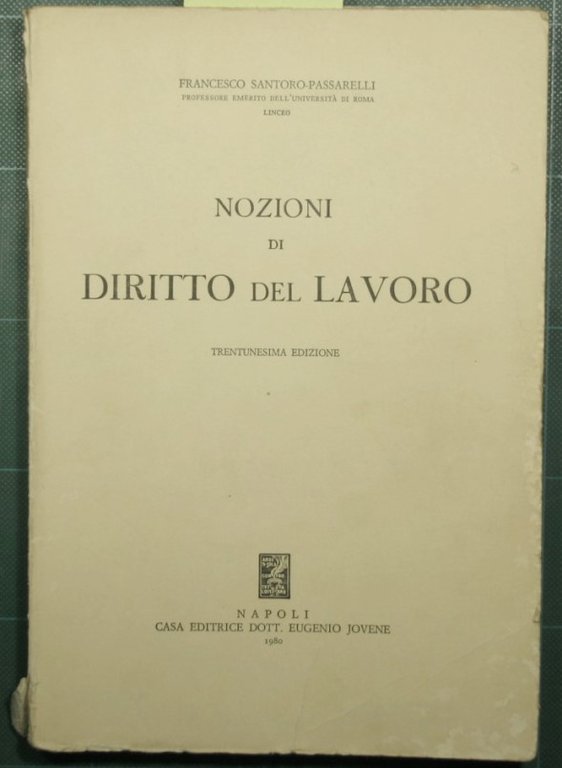 Nozioni di diritto del lavoro