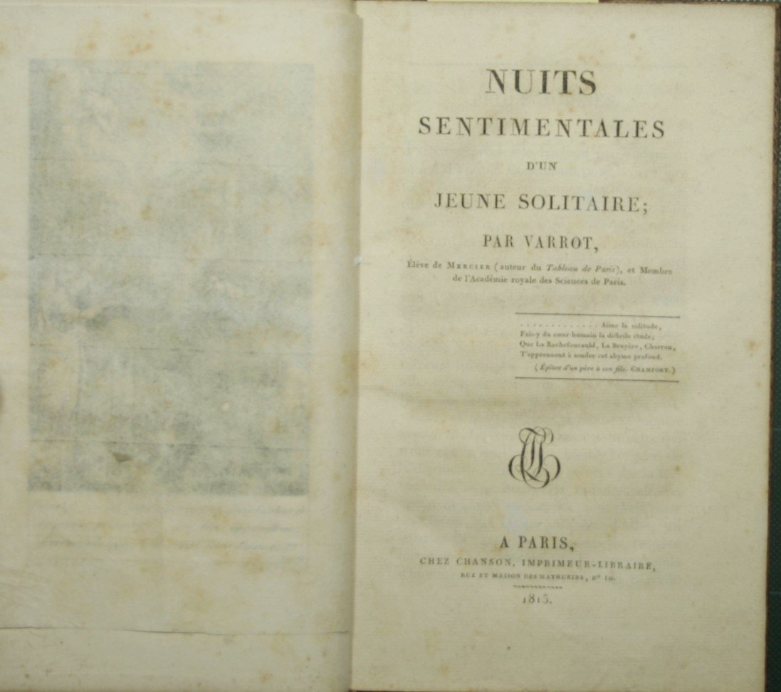 Nuits sentimentales d'un jeune solitaire
