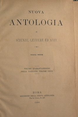 Nuova antologia di scienze lettere ed arti