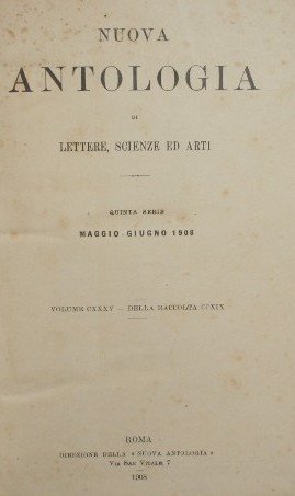 Nuova antologia. Vol. CXXXV