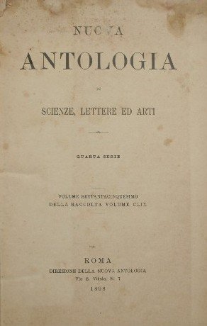 Nuova antologia. Vol. LXXV