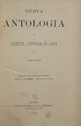 Nuova antologia. Vol. XLIX