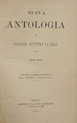 Nuova antologia. Vol. XLV