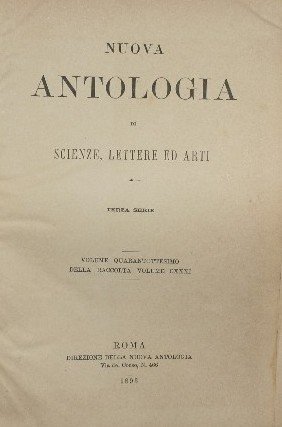 Nuova antologia. Vol. XLVIII