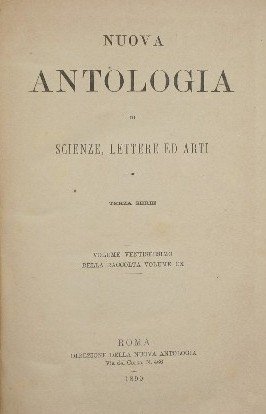 Nuova antologia. Vol. XXVI