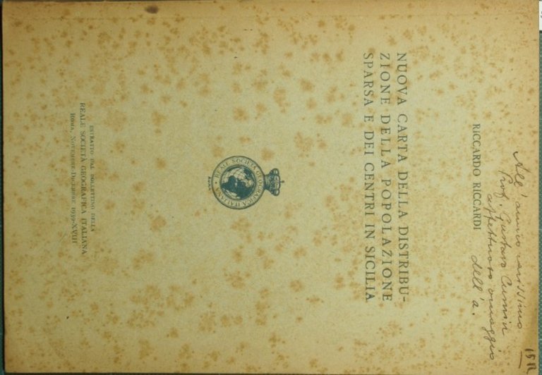 Nuova carta della distribuzione della popolazione sparsa e dei centri …