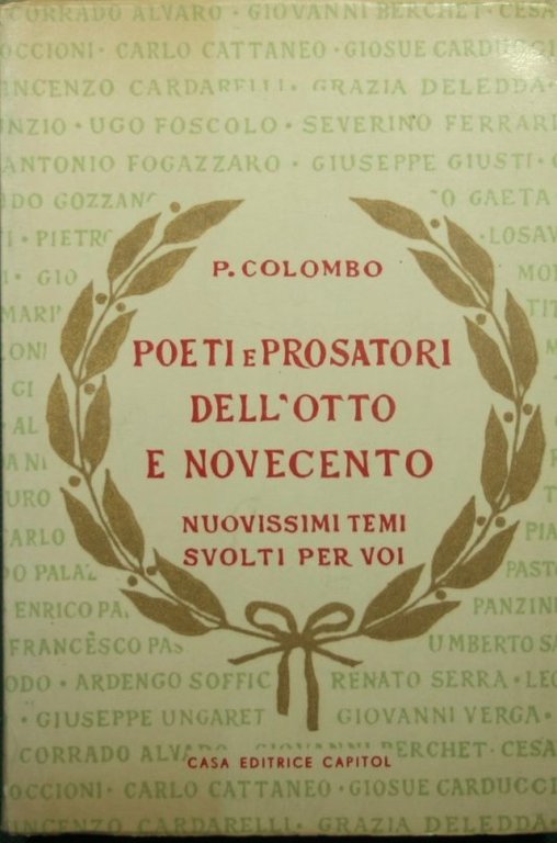 Nuovissimi temi sui poeti e prosatori dell'Otto e Novecento