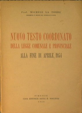 Nuovo testo coordinato della legge comunale e provinciale alla fine …