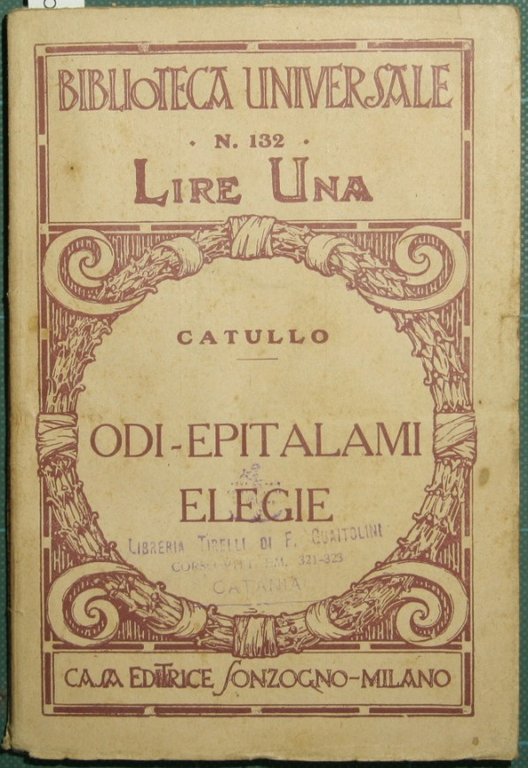 Odi. Epitalami. Elegie