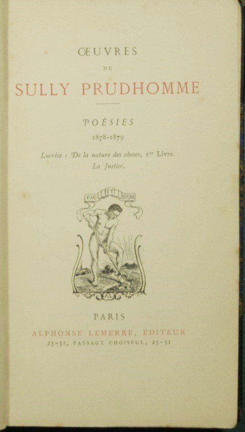 Oeuvres de Sully Proudhomme - Poesies 1878-1879