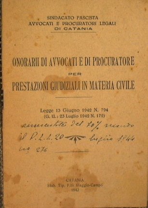 Onorari di avvocati e di procuratore per prestazioni giudiziali in …