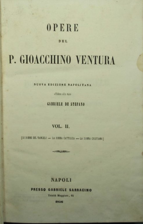 Opere del P. Gioacchino Ventura - Vol. II