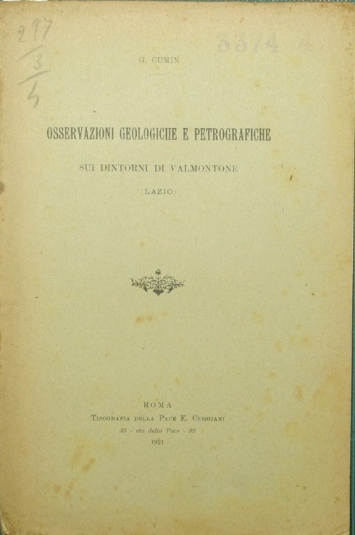 Osservazioni geologiche e petrografiche sui dintorni di Valmontone (Lazio) | Immagine Gallery 2