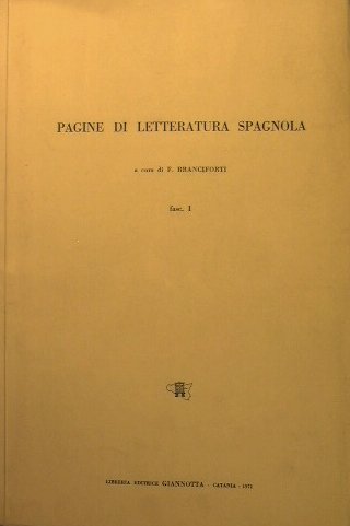 Pagine di letteratura spagnola