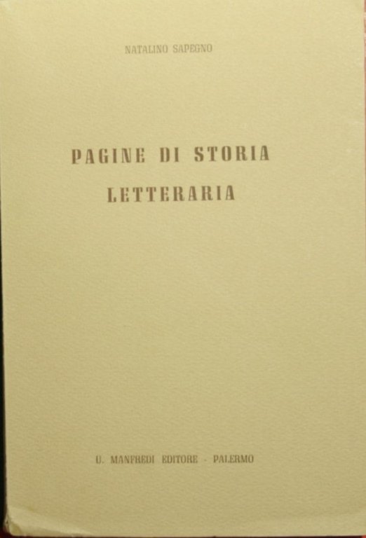 Pagine di storia letteraria