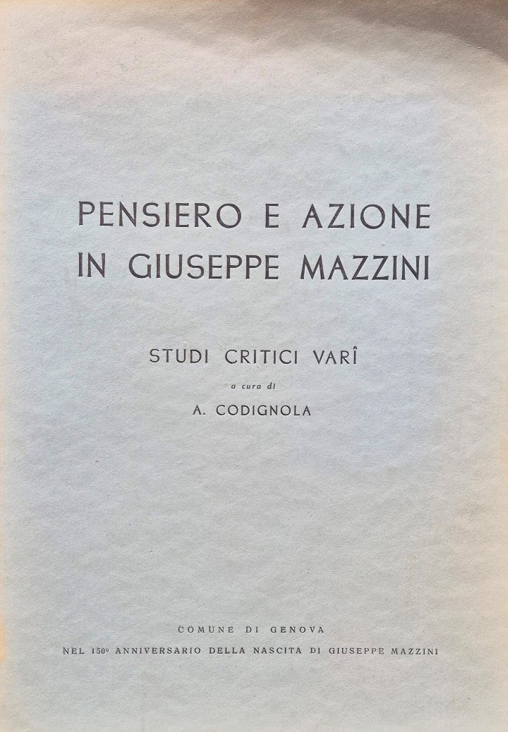 Pensiero e azione in Giuseppe Mazzini | Immagine principale