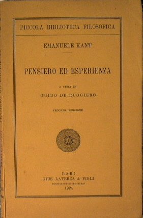 Pensiero ed esperienza