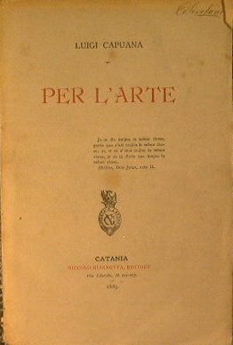 Per l'Arte.