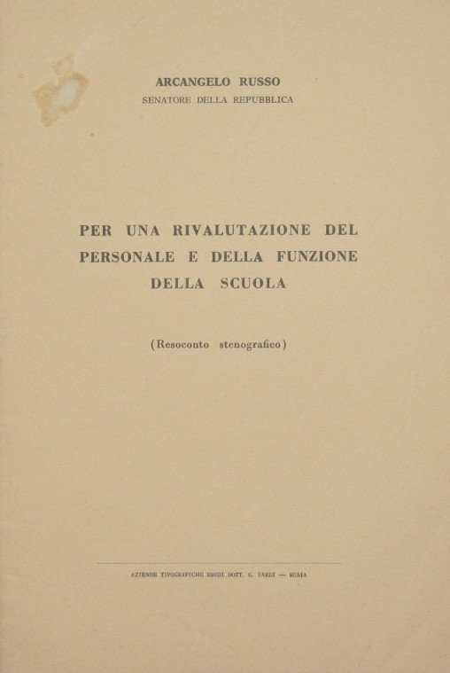 Per una rivalutazione del personale e della funzione della scuola | Immagine principale