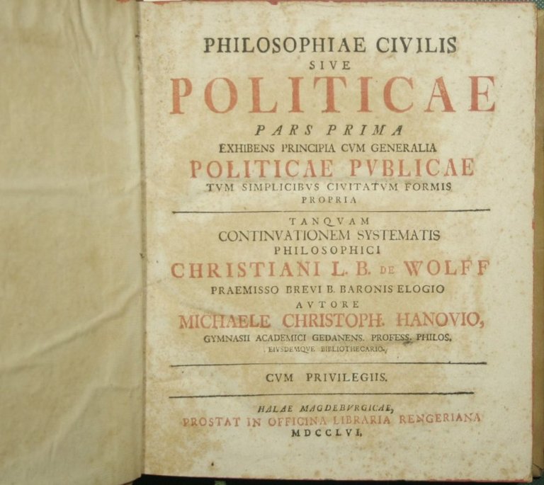 Philosophiae civilis sive politicae. Voll. I-II-IV | Immagine Gallery 3
