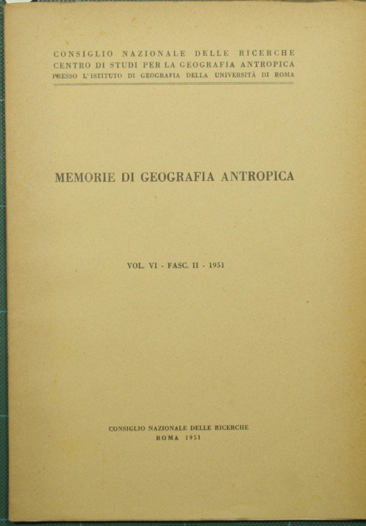 Pisa. Ricerche di geografia urbana. Memorie di geografia antropica