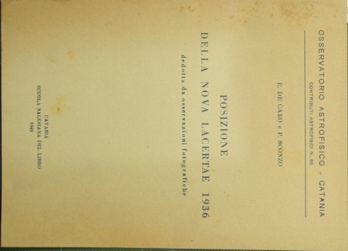 Posizione della Nova Lacertae 1936