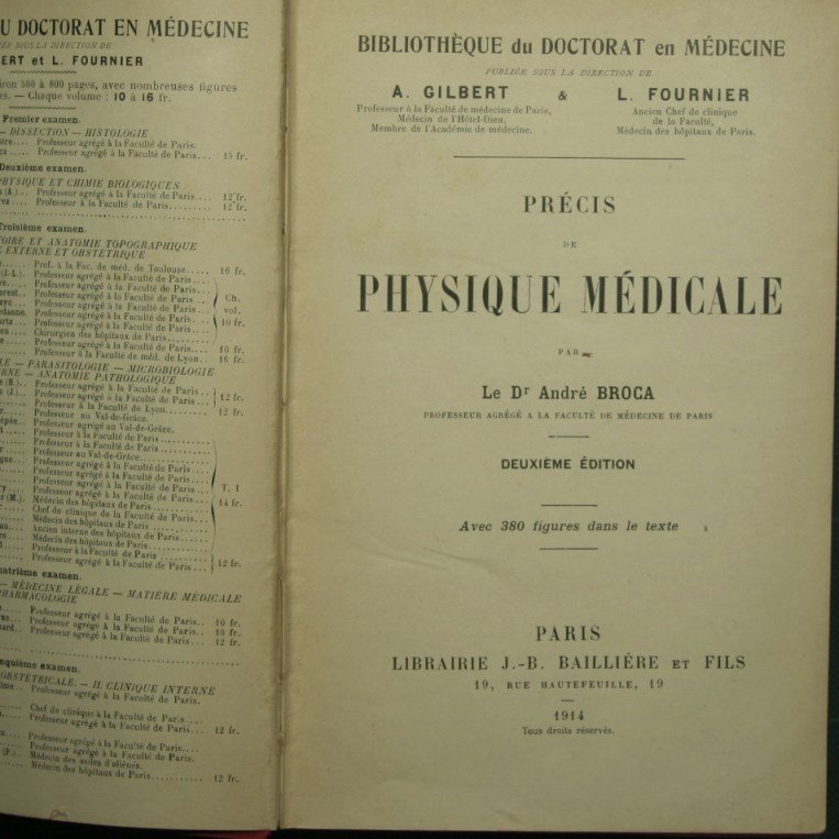 Precis de physique medicale