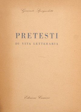 Pretesti di vita letteraria