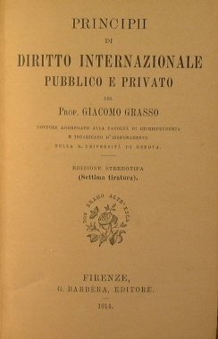 Principi di Diritto Internazionale