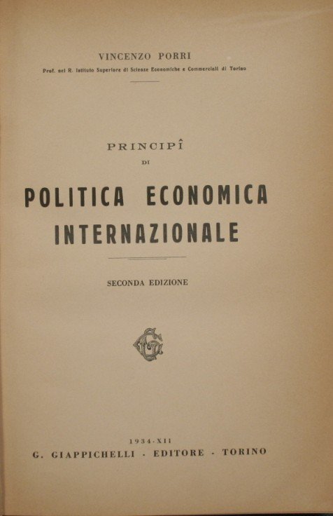 Principi di politica economica internazionale