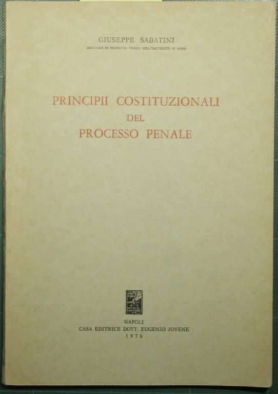 Principii costituzionali del processo penale