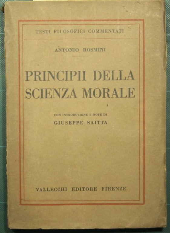 Principii della scienza morale