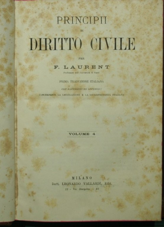 Principii di diritto civile. Vol. IV