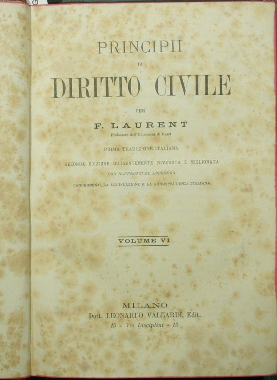 Principii di diritto civile. Vol. VI