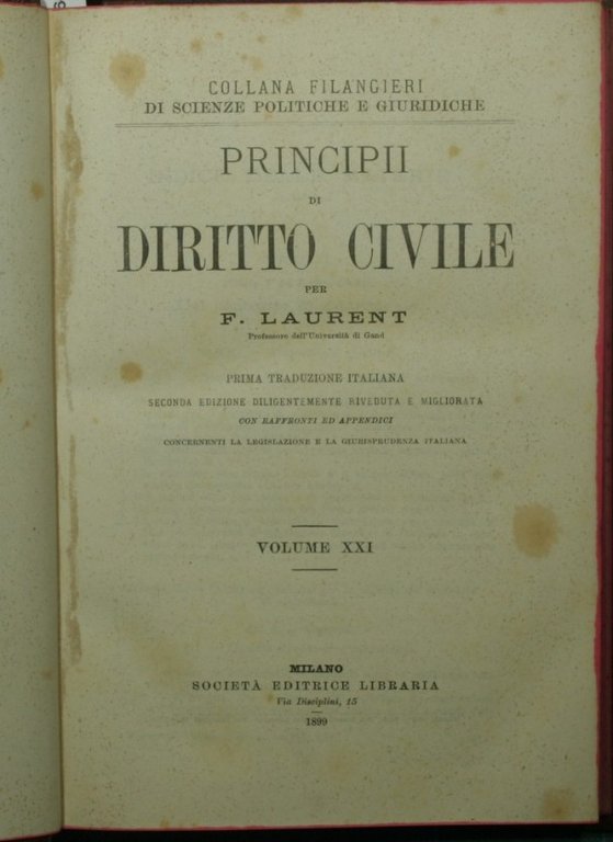 Principii di diritto civile. Vol. XXI