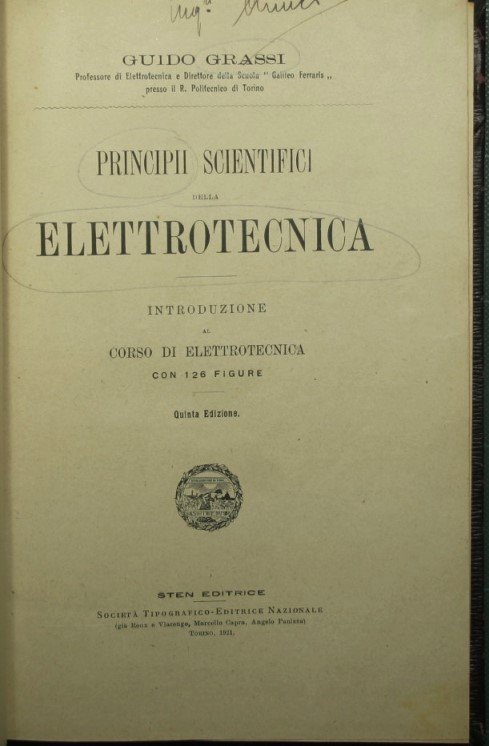 Principii scientifici della elettrotecnica